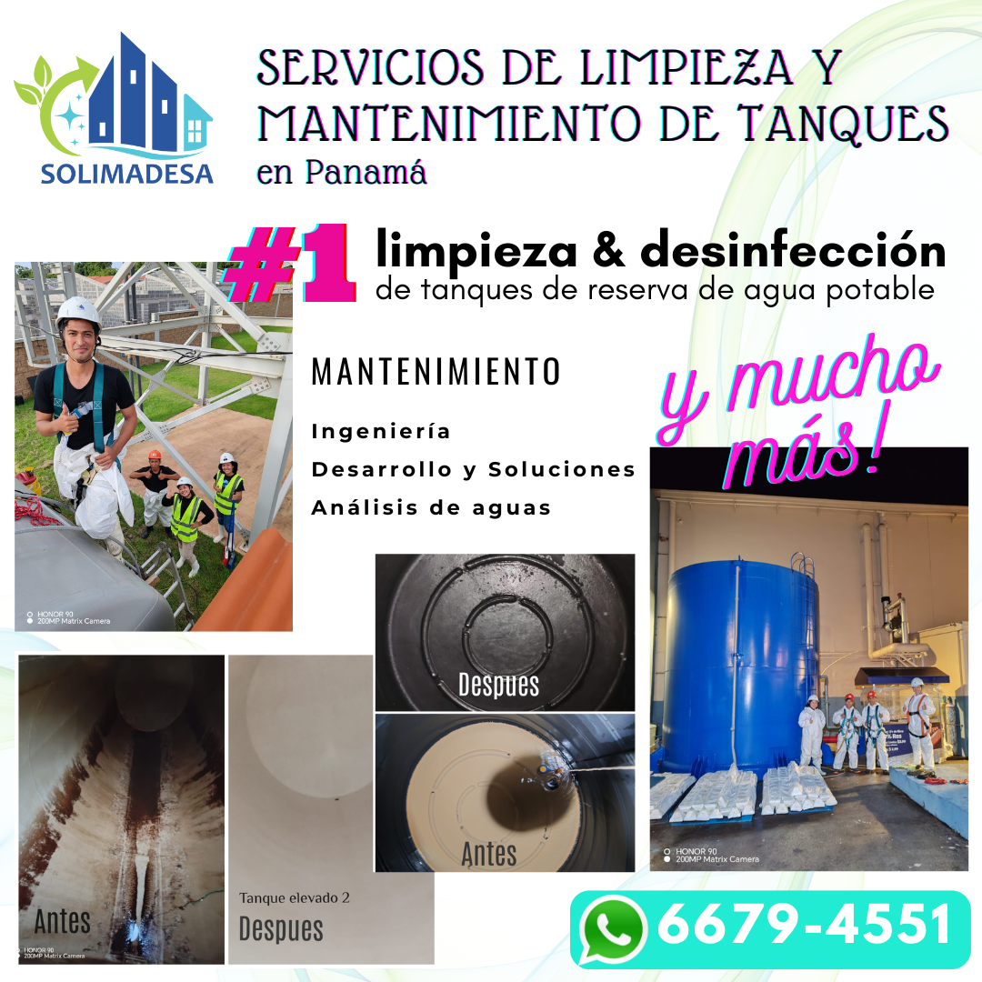 Servicios de Limpieza y Mantenimiento de Tanques de Agua potable en Panama
